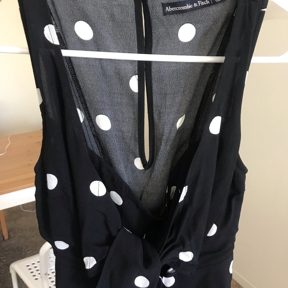 Abercrombie & Fitch knot front poka dot jumpsuit - Picture 4 of 5